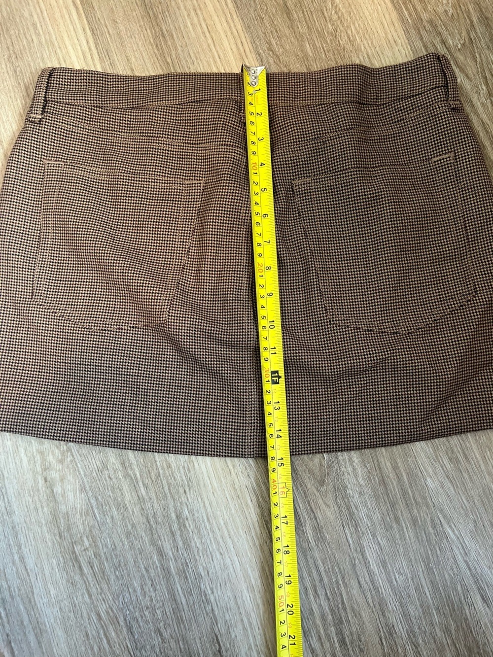 Rag and Bone Itty Bitty Herringbone Houndstooth Plaid Mini Skirt 8 Wool Blend - Picture 4 of 8
